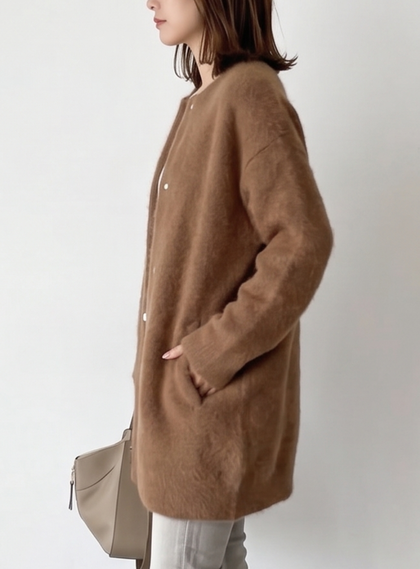 CHARLOTTE | Long cashmere cardigan
