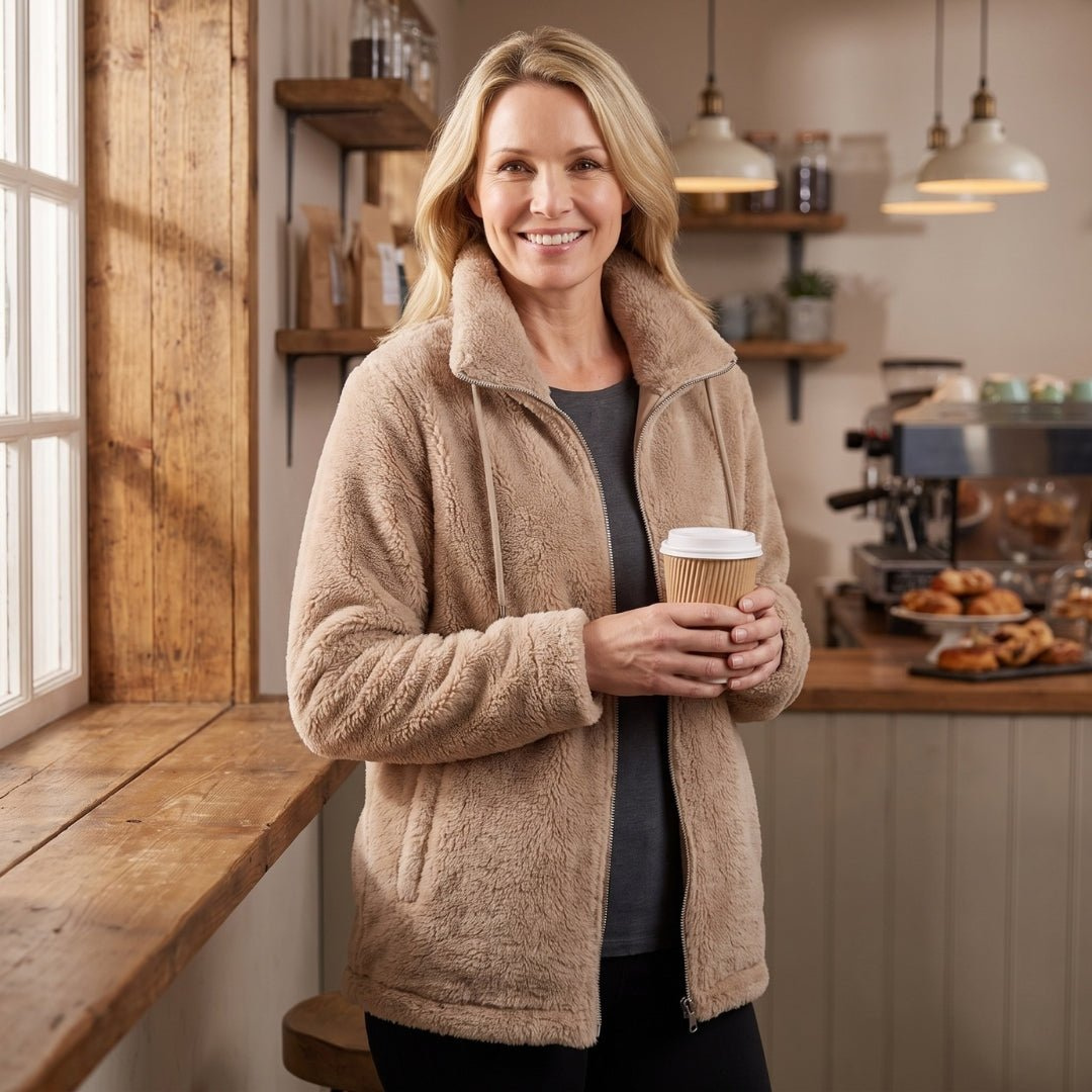 LARA | Plush jacket with zip-up front