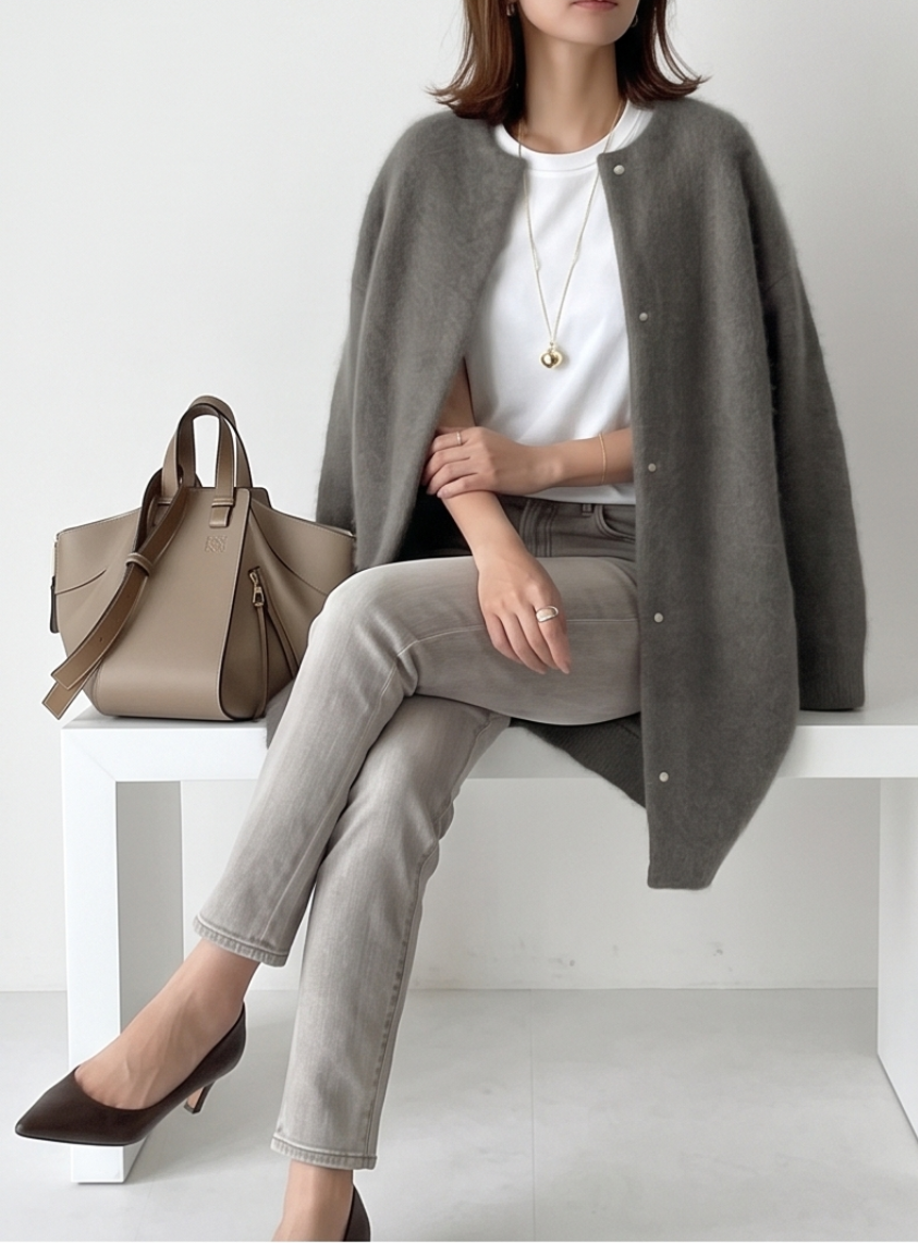 CHARLOTTE | Long cashmere cardigan