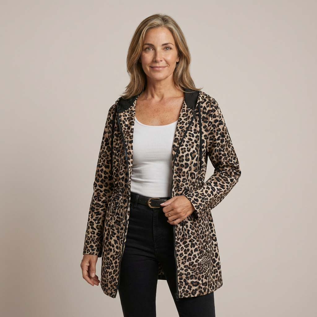 ELIN | Coat with leopard print