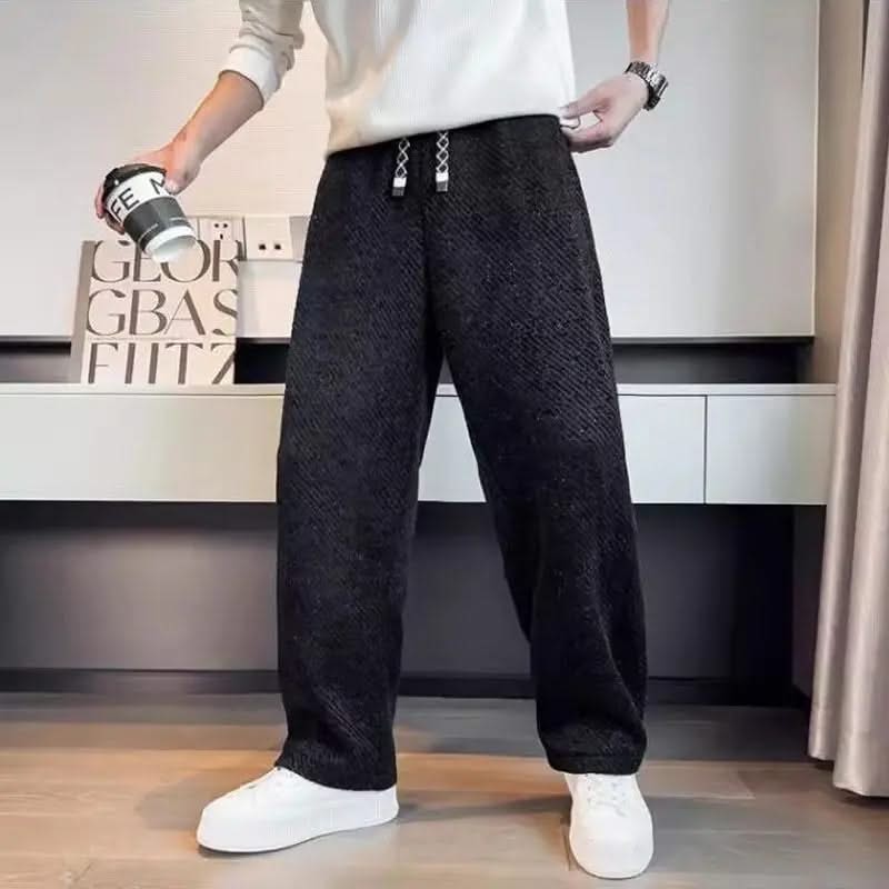 CALDER | Wide-leg knit pants with drawstring