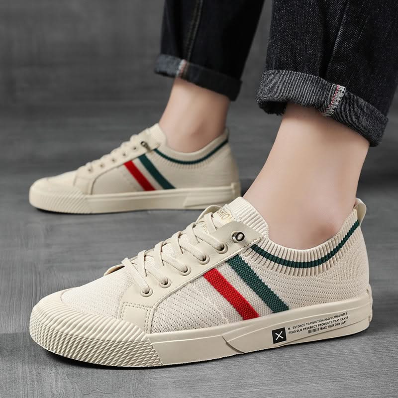 COOPER | Knit sneaker with striped detailing