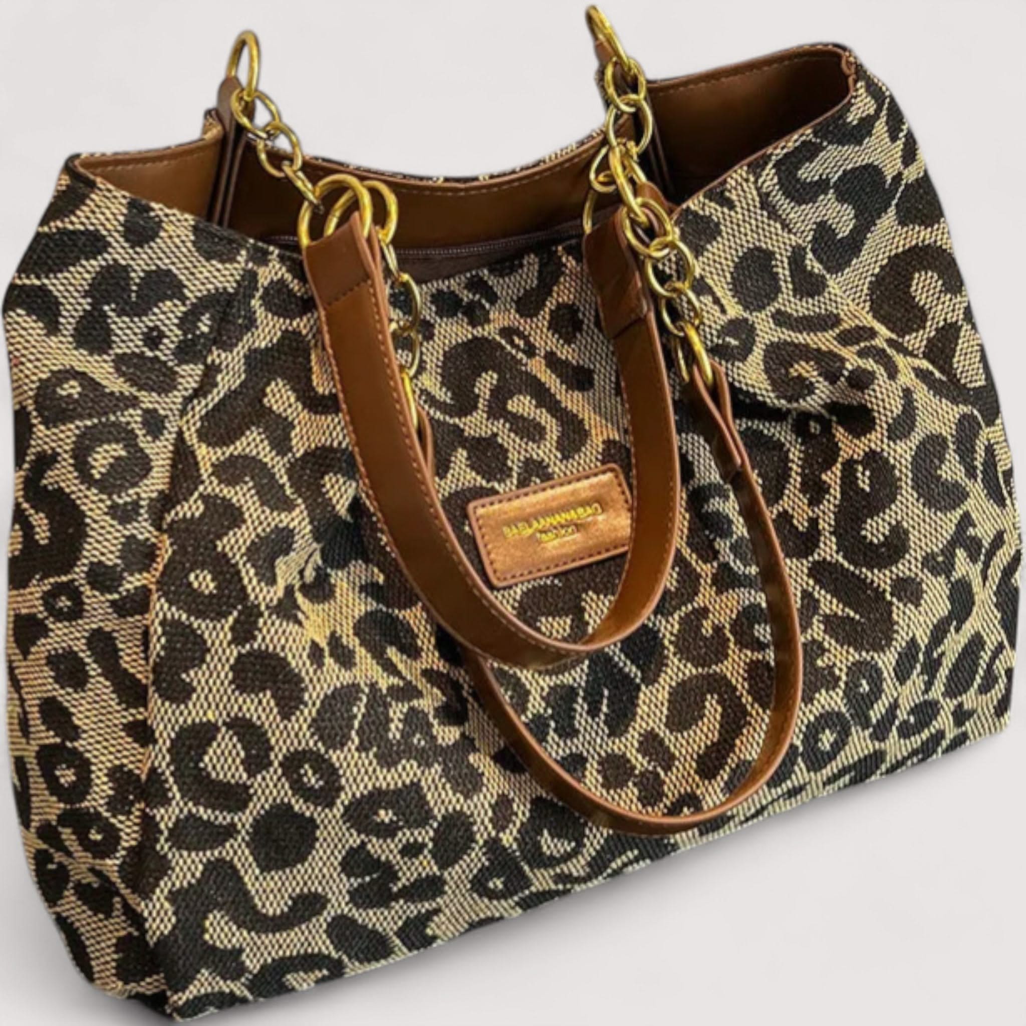 AGNES | Tote bag with leopard print