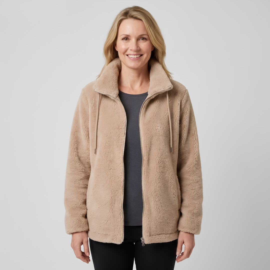 LARA | Plush jacket with zip-up front