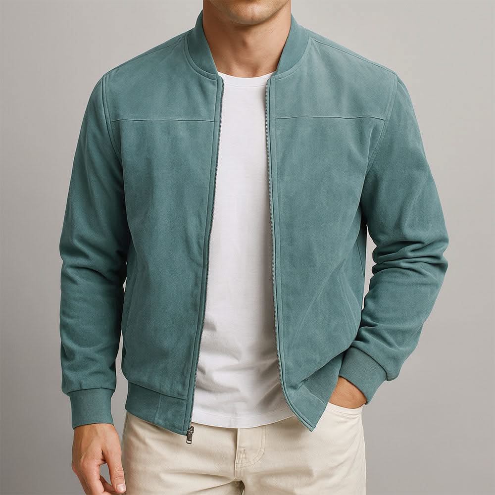 CARTER | Suede jacket with structured shoulders