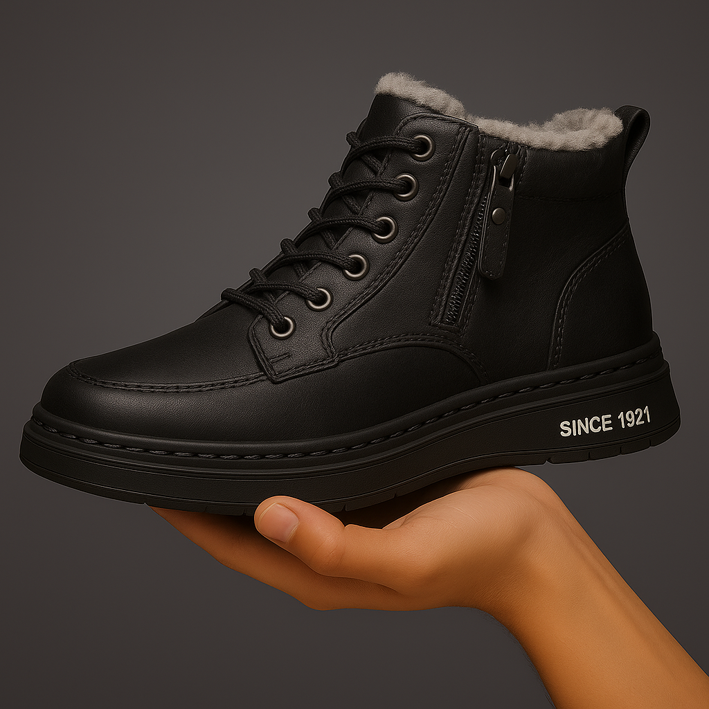 SOREN | Leather sneaker with fleece lining