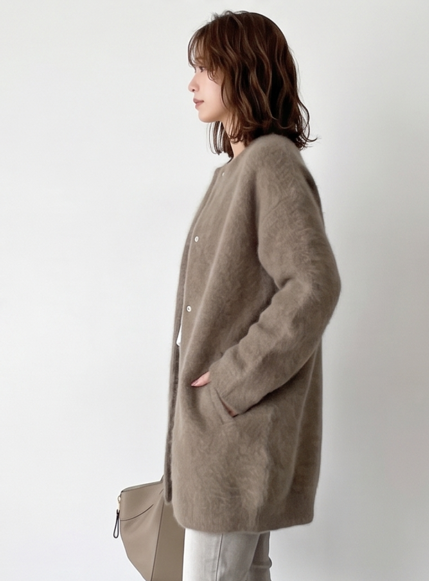 CHARLOTTE | Long cashmere cardigan