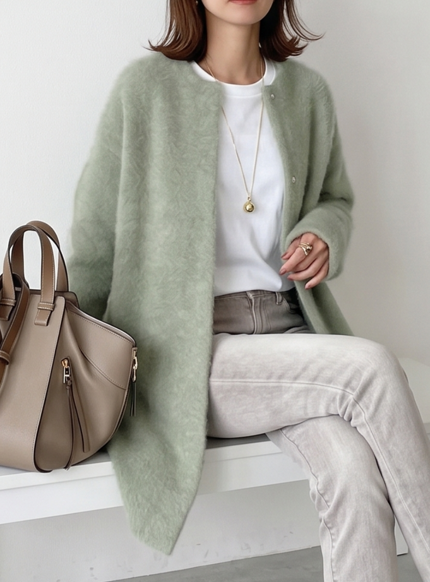 CHARLOTTE | Long cashmere cardigan
