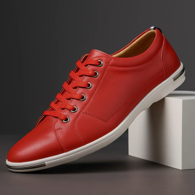 GRAYSON | Leather sneaker with cushioned insole