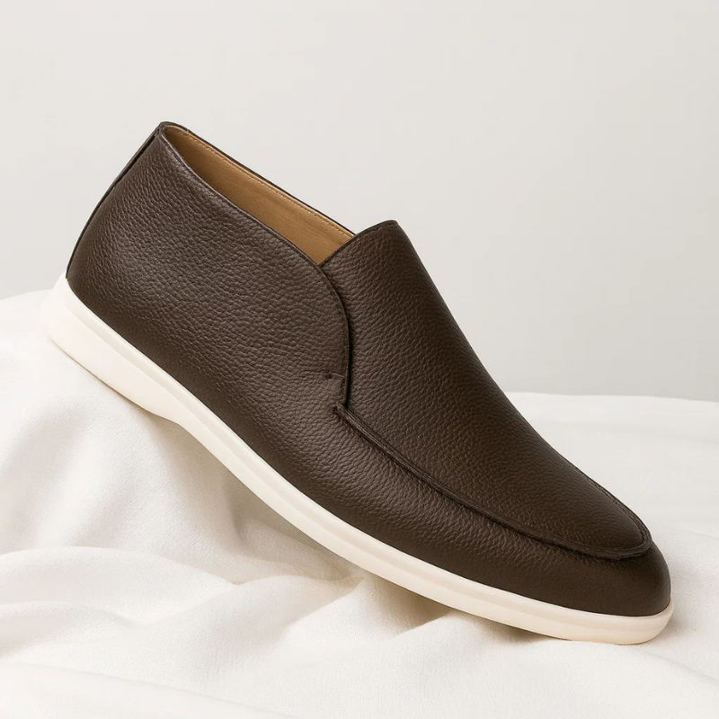 HENRY | Leather loafers with elasticated inserts