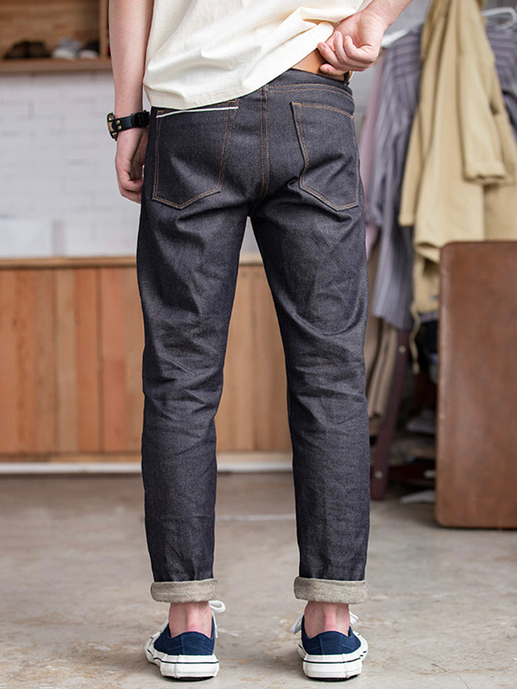 VANDER | Straight-leg raw denim jeans