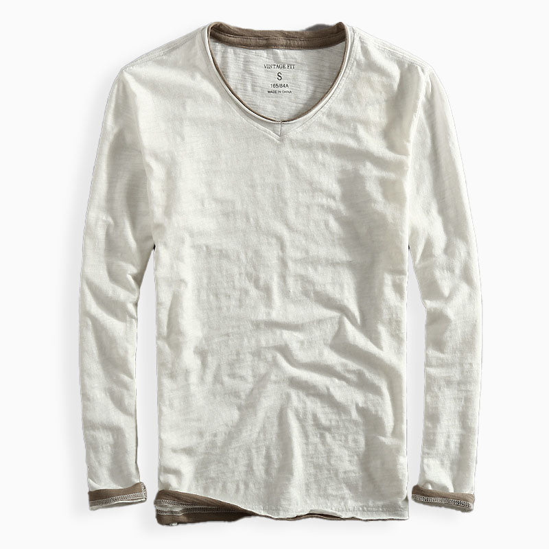 LENNOX | Cotton shirt with V-neck