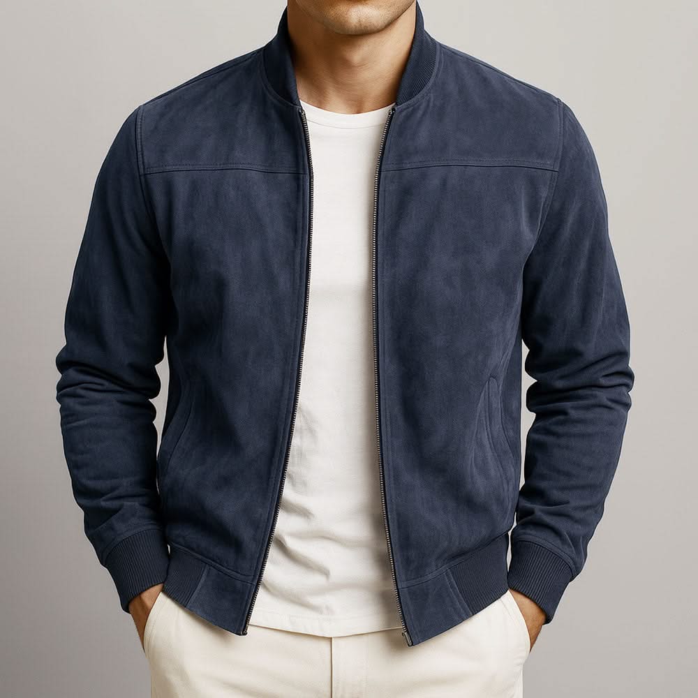 CARTER | Suede jacket with structured shoulders