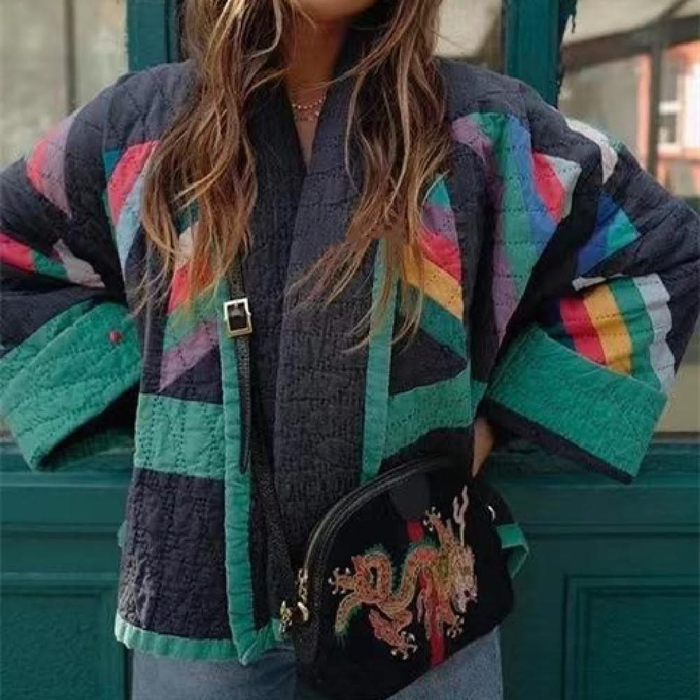 ARIA | Oversized coat with patchwork print