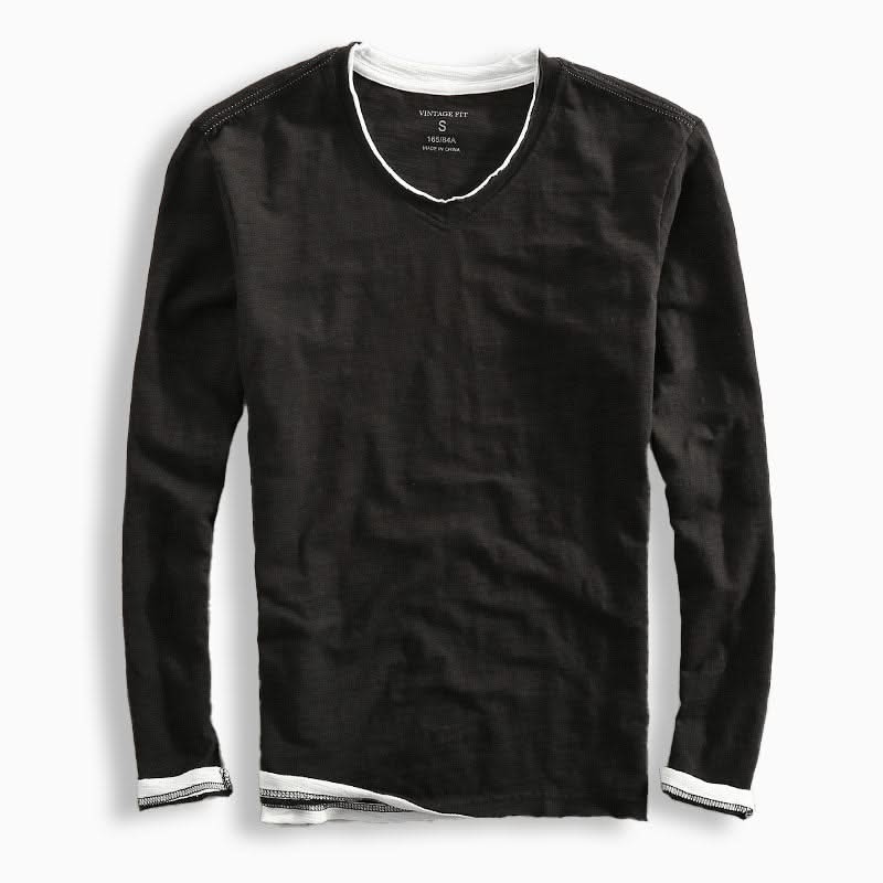 LENNOX | Cotton shirt with V-neck