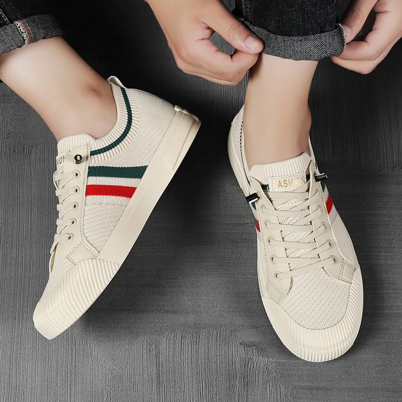 COOPER | Knit sneaker with striped detailing