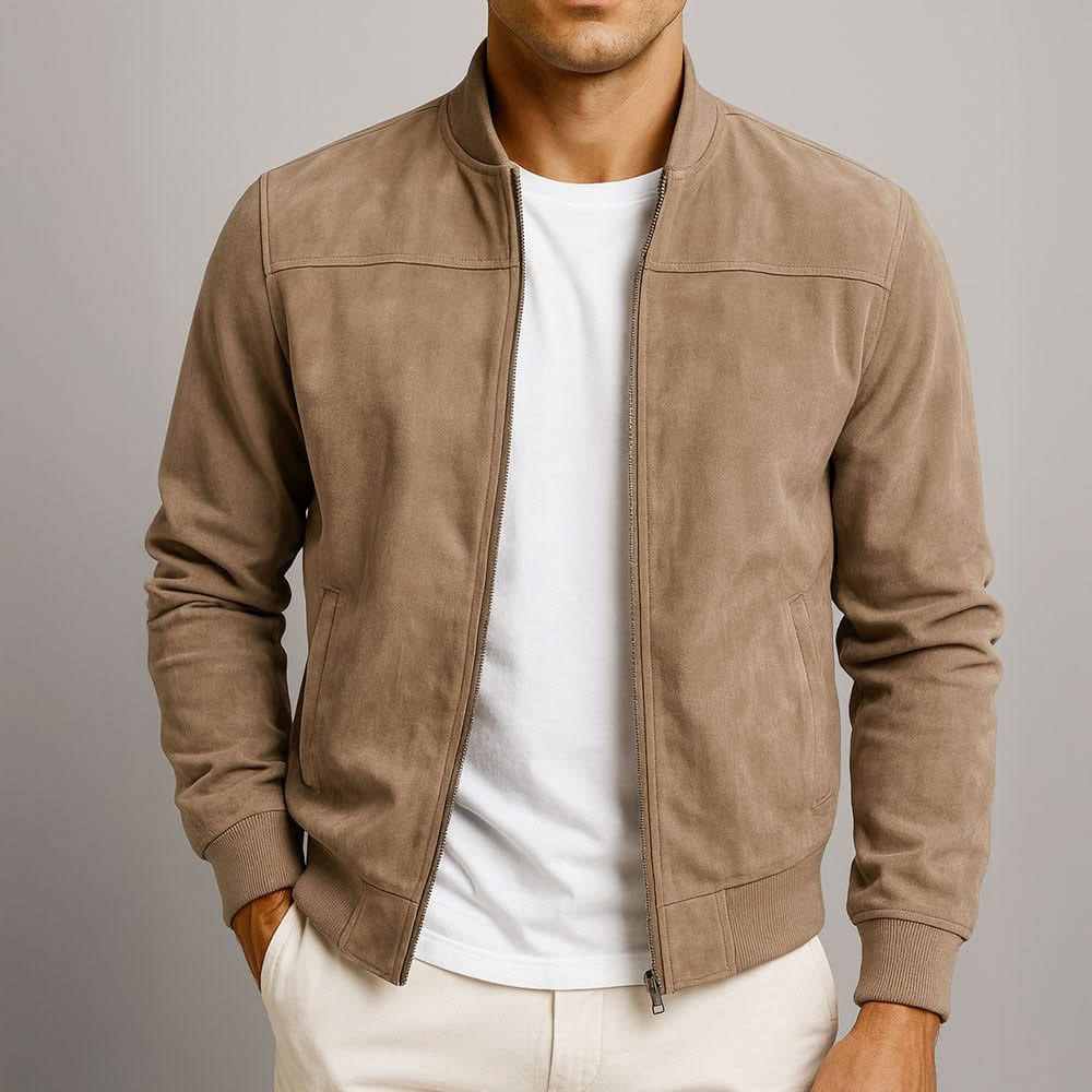 CARTER | Suede jacket with structured shoulders