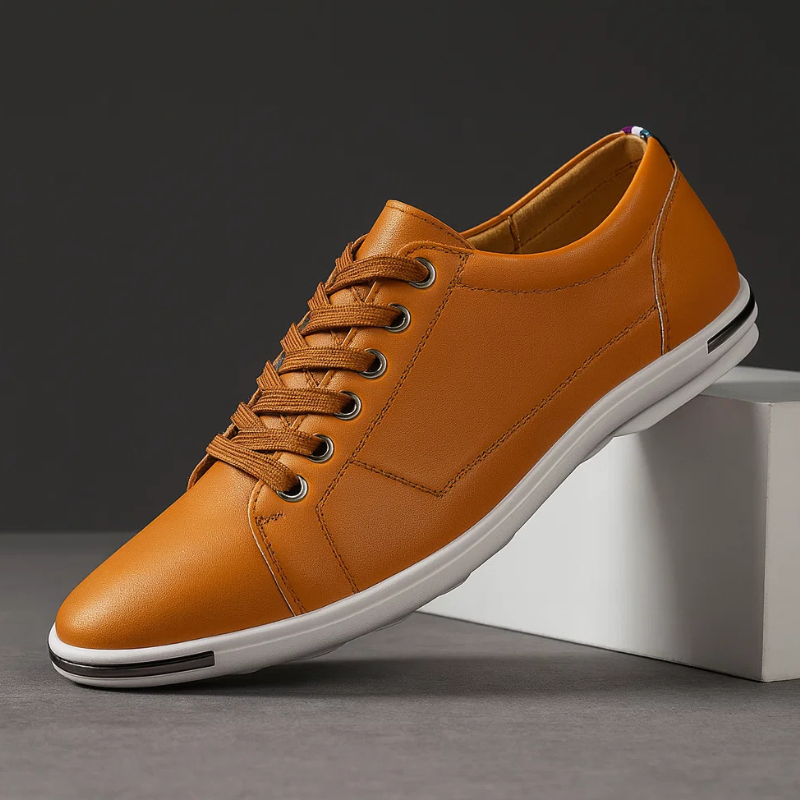 GRAYSON | Leather sneaker with cushioned insole