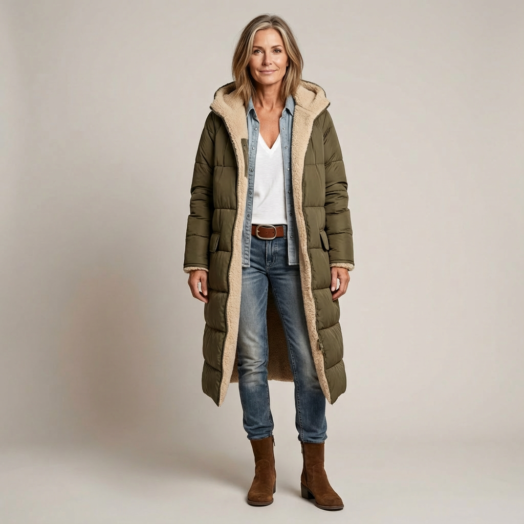 NOA | Reversible coat with fluid silhouette