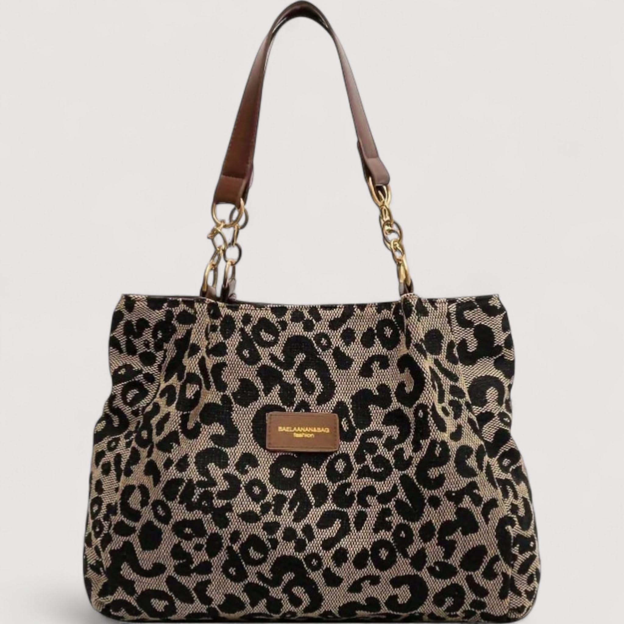 AGNES | Tote bag with leopard print