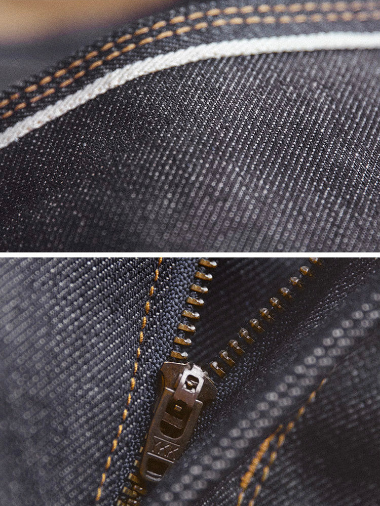VANDER | Straight-leg raw denim jeans
