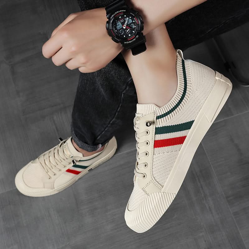 COOPER | Knit sneaker with striped detailing