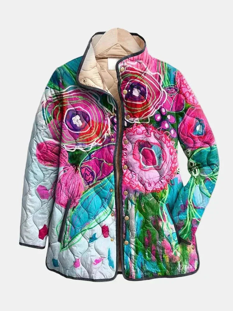 MIRA | Quilted jacket with floral print