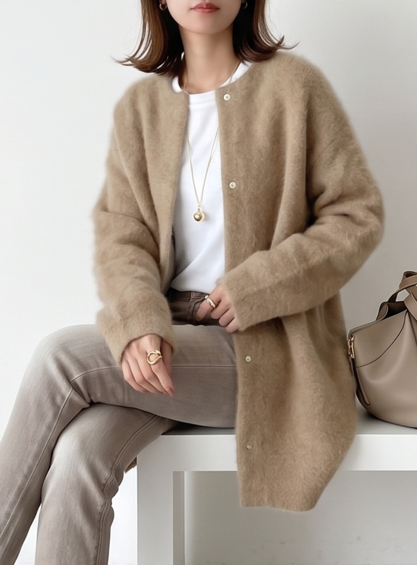 CHARLOTTE | Long cashmere cardigan