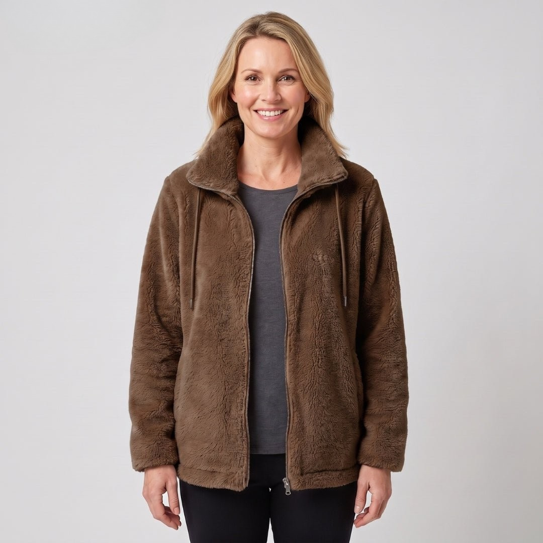 LARA | Plush jacket with zip-up front
