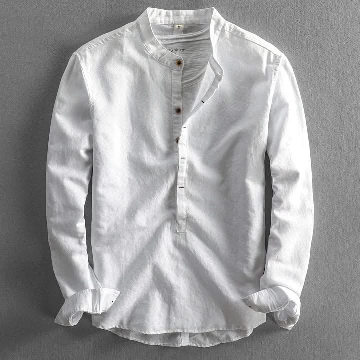CORDEN | Linen shirt with mandarin collar