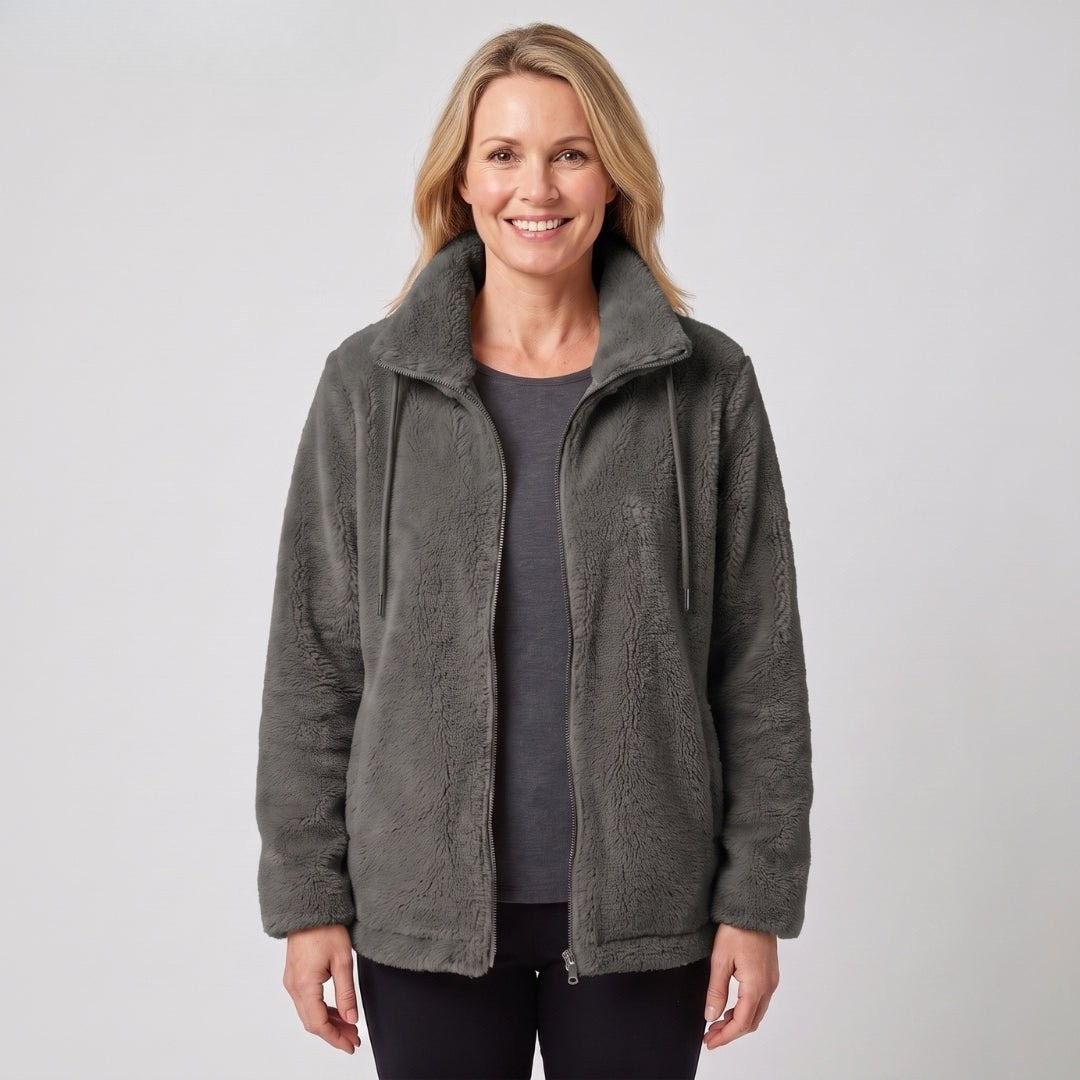 LARA | Plush jacket with zip-up front
