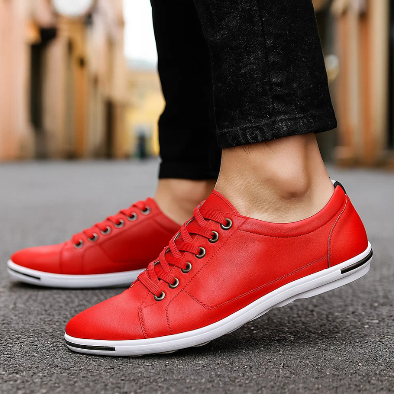 GRAYSON | Leather sneaker with cushioned insole