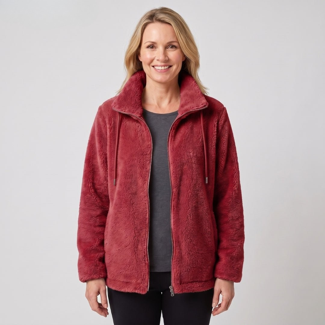 LARA | Plush jacket with zip-up front