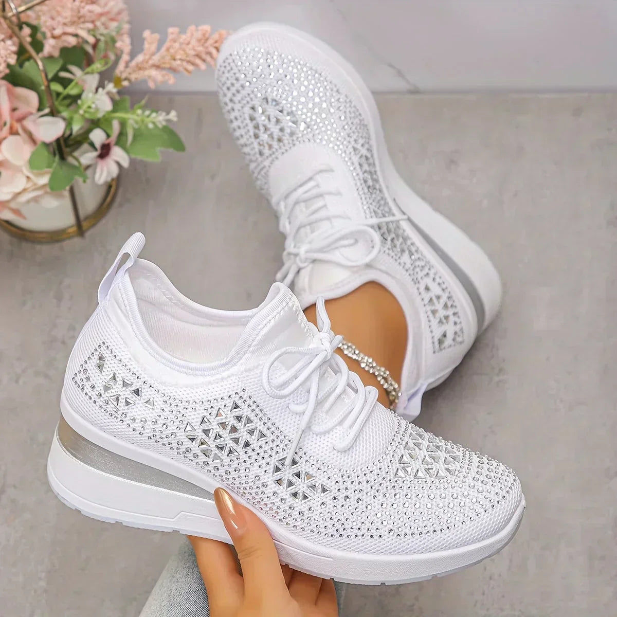 BONNIE | Orthopedic sneakers with sparkling detail