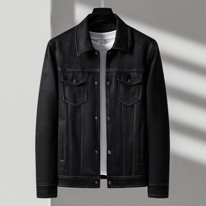 BEVERLY | Suede jacket with retro collar