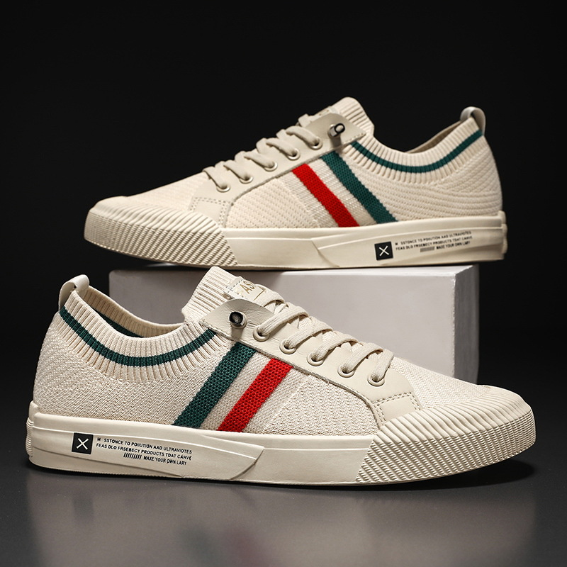 COOPER | Knit sneaker with striped detailing