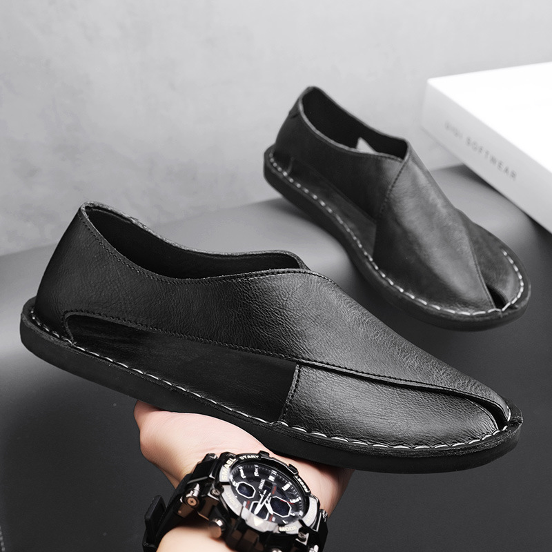 WADE | Leather sandals with crossover strap