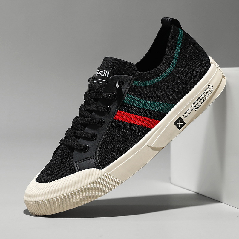 COOPER | Knit sneaker with striped detailing