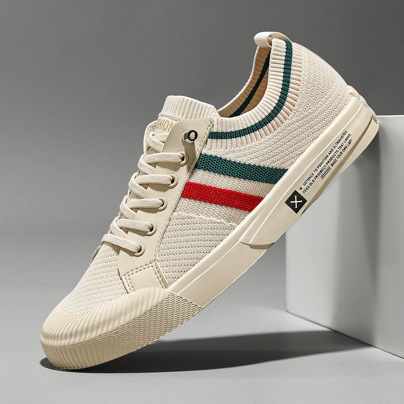 COOPER | Knit sneaker with striped detailing