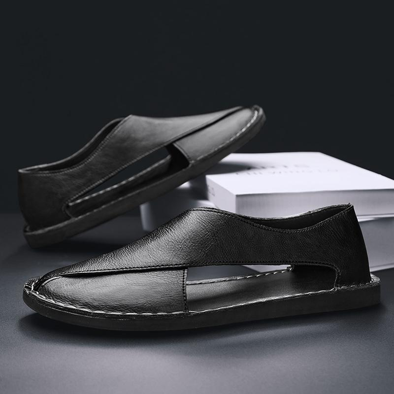 WADE | Leather sandals with crossover strap