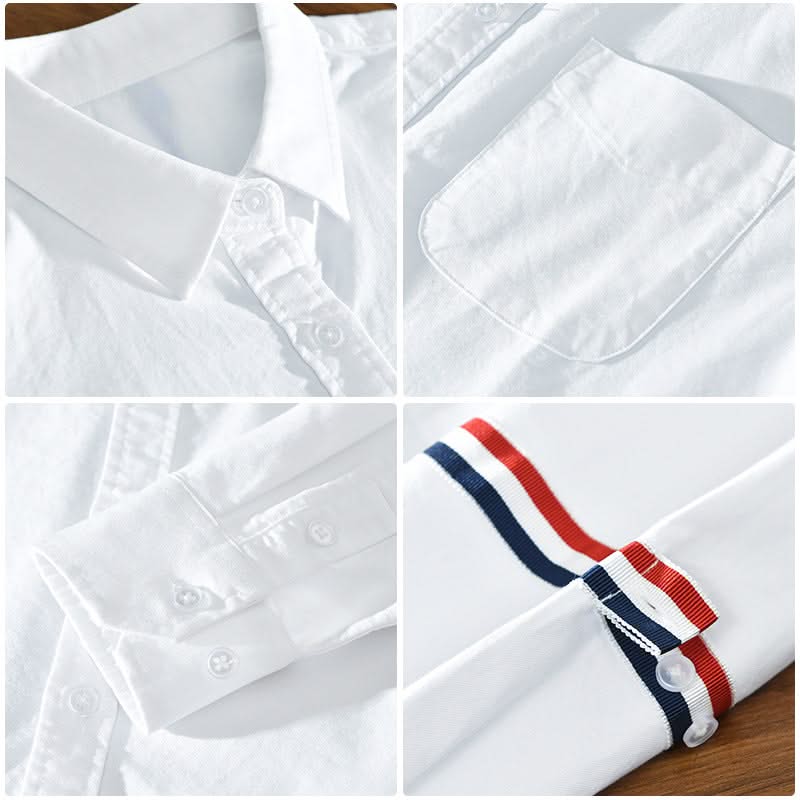 LITA | Linen shirt with stripe detail