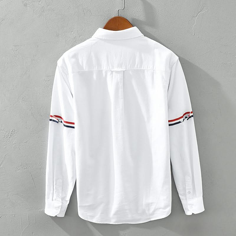 LITA | Linen shirt with stripe detail