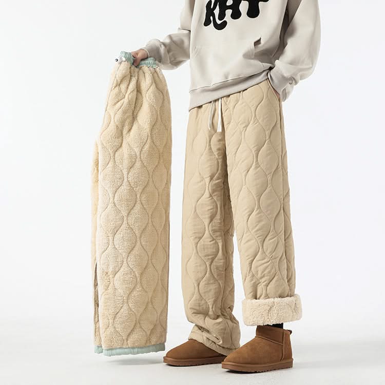 SIENNA | Wide-leg pants with quilted finish