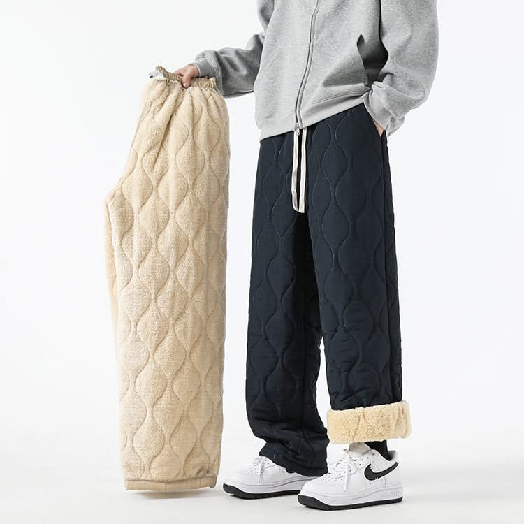 SIENNA | Wide-leg pants with quilted finish