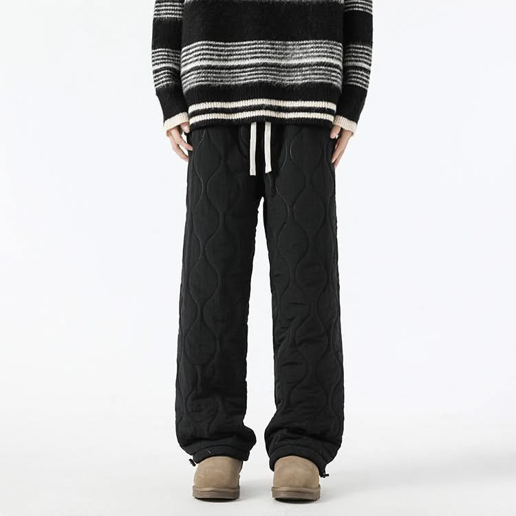 SIENNA | Wide-leg pants with quilted finish