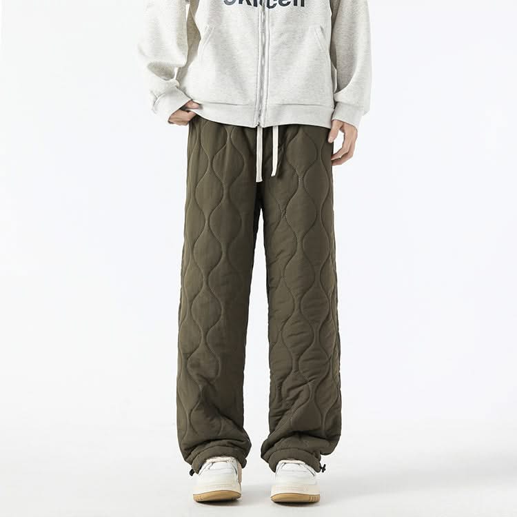 SIENNA | Wide-leg pants with quilted finish