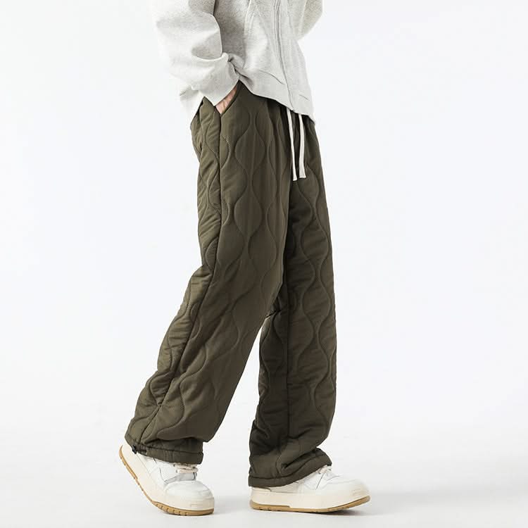 SIENNA | Wide-leg pants with quilted finish