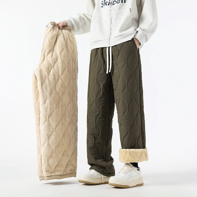 SIENNA | Wide-leg pants with quilted finish
