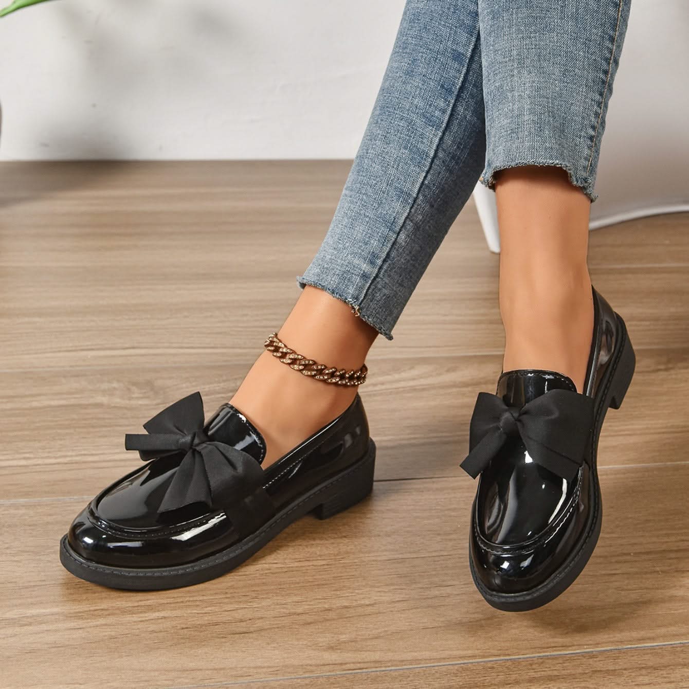 CALEYA | Slip-on loafers with bow detail