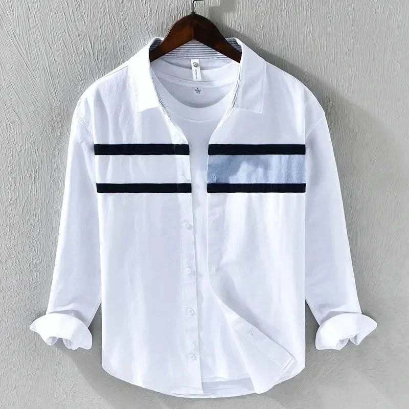 TOMMY | Shirt with contrast stripe panel